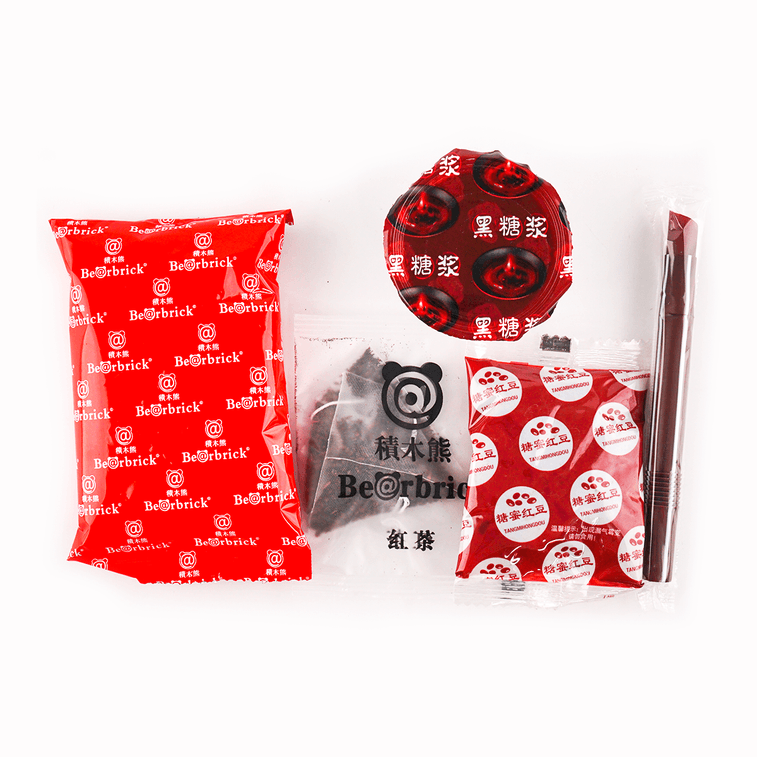 积木熊Bearbrick联名 皇家九号牛乳茶 即饮红豆奶茶饮料 北海道牛乳味 123g 3