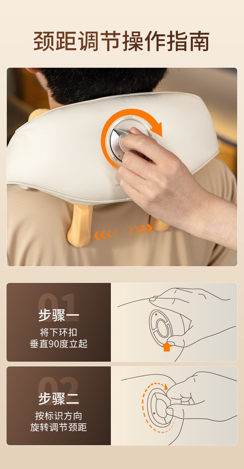 【中国直邮】 倍轻松 肩颈按摩仪颈椎枕颈部按摩器腰部背部全自动揉捏 放松斜方肌 肩颈消除富贵包 N5S3 一台装
