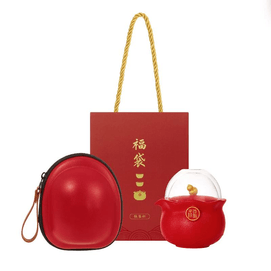 Palace Museum Taobao   Hongyun Lucky Bag Quick Customer Cup Portable Travel Tea Set 1 Pot 2 Cups