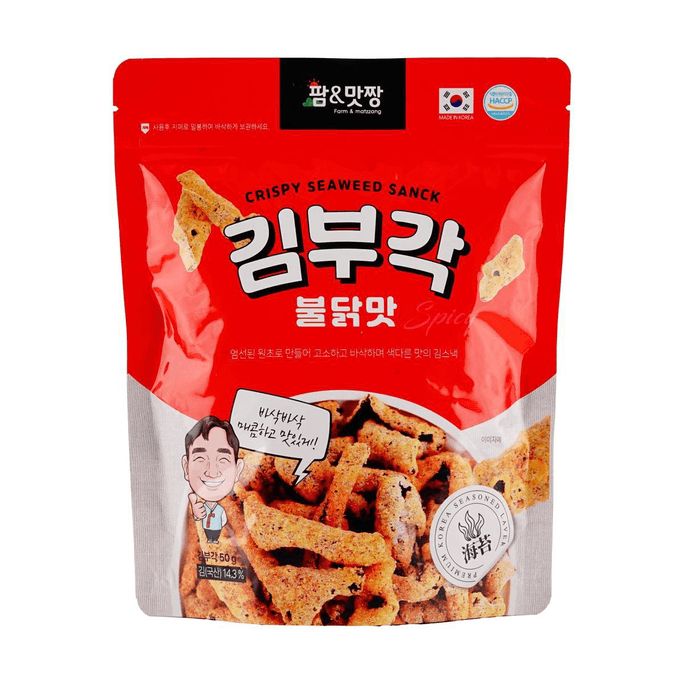 크리스피 김 스낵 핫 & 스파이시 치킨 맛,1.76 온스