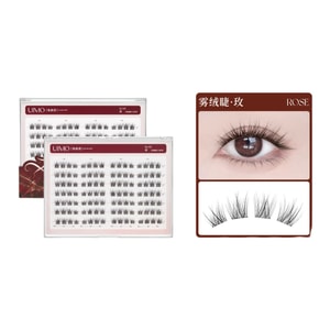 Glue-free Plus False Eyelashes,Asian Eyelashes - Rose 10-13mm 112 Clusters