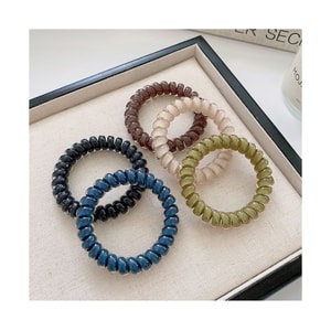 Jelly phone cord hair ties, 5 pieces, Korean simple high ponytail hairbands