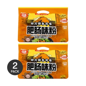 Instant Artifical Fei-Chang Vermicelli 5packs -Spicy and Hot Flavor 5 Packs *2【2 Packs】
