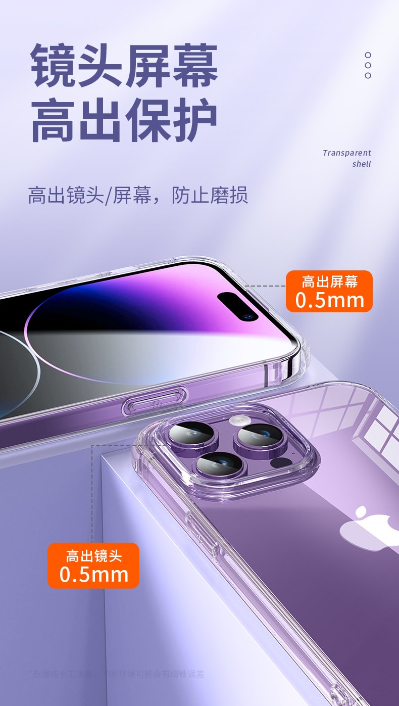 【中国直邮】 RAMBLE 苹果手机壳 防摔壳 透明 气囊手机套 适用于 苹果手机壳 适用于苹果iPhone14plus/个 防摔壳 透明 气囊手机套iPhone14plus