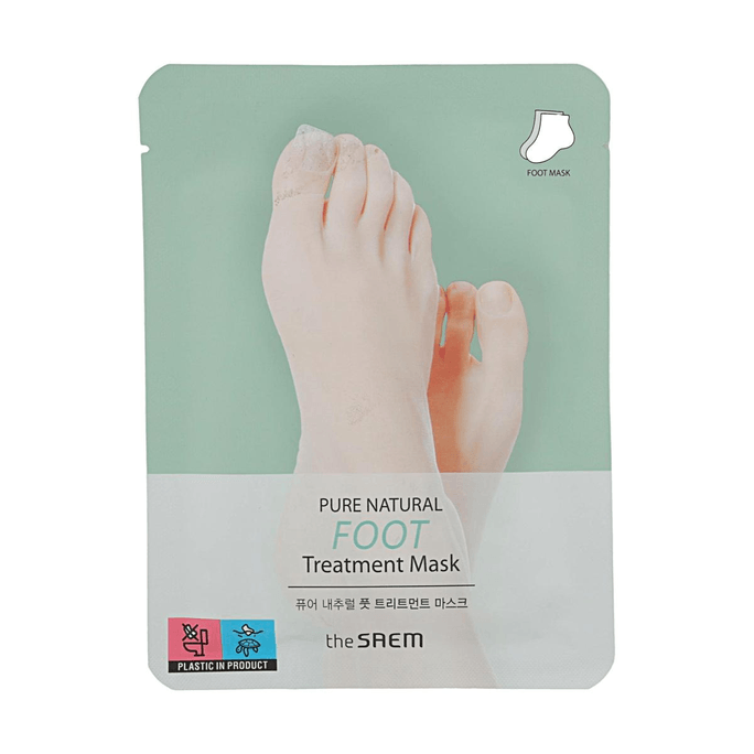 Masque de traitement des pieds Pure Natural 0,54 oz Hydratant et adoucissant en profondeur