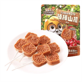 美国 三只松鼠 山楂棒棒糖果丹皮山楂片儿童零食宝宝糖果无添108g/袋