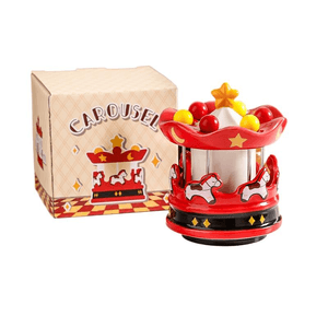 Carousel Fruit Fork, Creative Dessert Cake Fork, Fruit Stick, Safety Fruit Pick, 11*13.4cm*1 Box