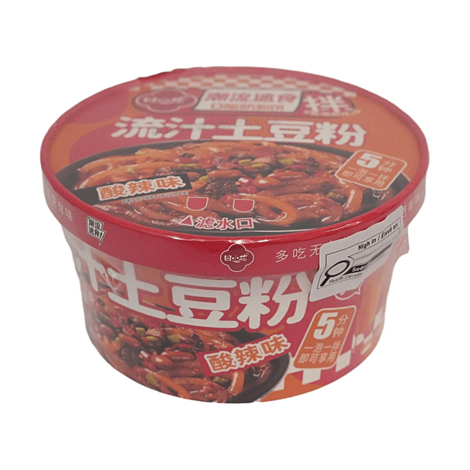田小花 流汁土豆粉 酸辣味 274g 【冲泡碗装】【5分钟即食】