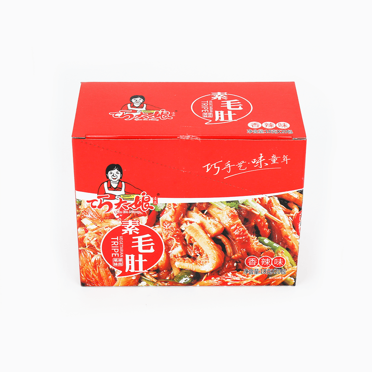 QIAODANIANG Spicy Vegetarian Tripe - Made from Konjac, 20 Packs