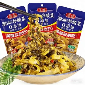 【中国直邮】 蓬盛 潮汕风味炒酸菜70g*拌面酸菜鱼炒饭配粥咸香咸菜0添加