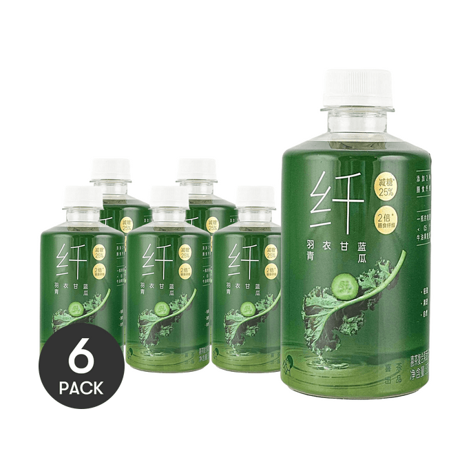 Kale & Cucumber Composite Fruit and Vegetable Juice Drink 11.16 fl oz *6【6 Packs】【Low Sugar, Low Calorie & High Fiber】