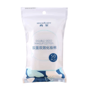 Sangguan Cosmetic Cotton Makeup Remover Pads for Face and Eye Pure Cotton Stretch Wet Application Single Pack