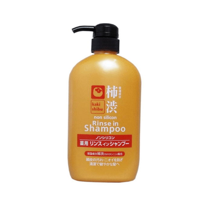 【日本直邮】KUMANOYUSHI熊野油脂 天然柿子油无硅油洗发水 洗护二合一 600ml