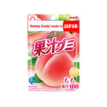日本MEIJI明治  果汁软糖 白桃味 51g