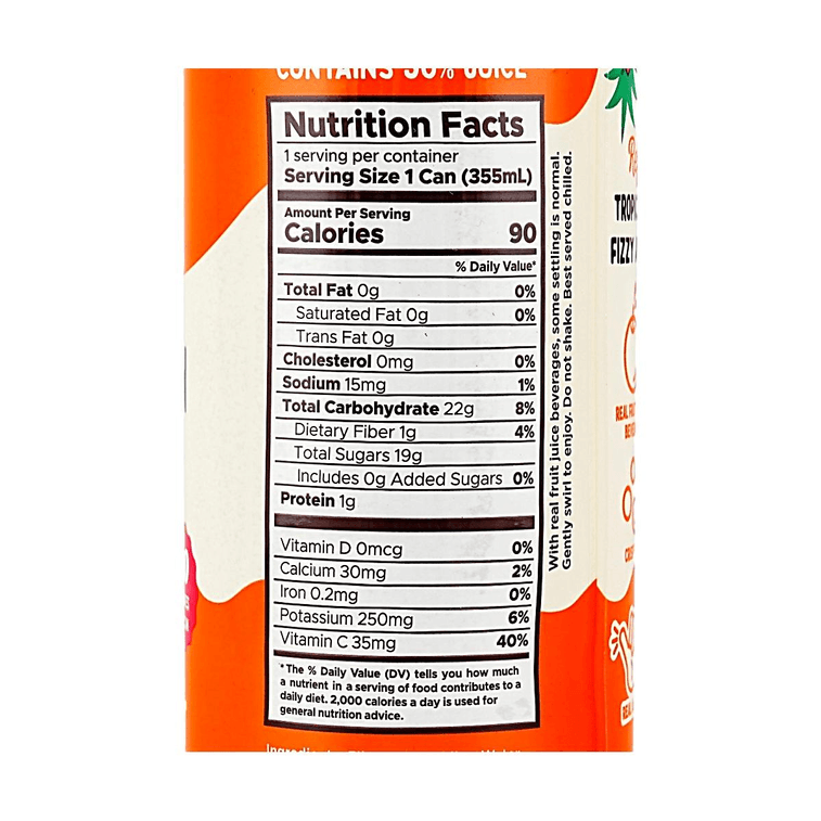 Mango Orange Sunset Sparkling Drink,Real Fruit Soda,12 fl oz【No Sugar Added,No Caffeine】【Tropical Flavor】 4