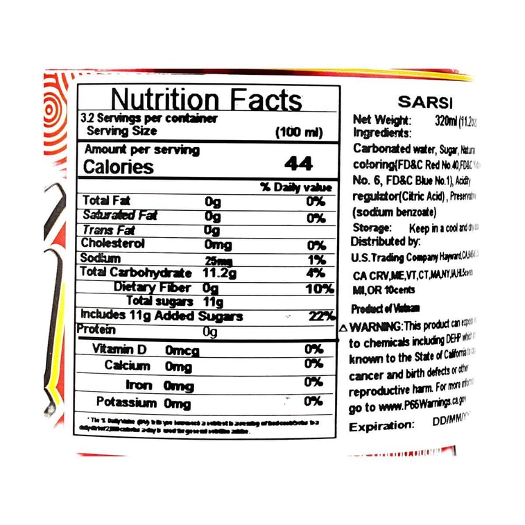 Saxi Carbonated Drink, 11.2 fl oz【Vietnam Trendy】 3