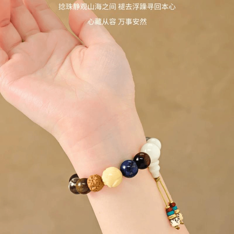 中国直送】 霊隠の祈り 霊隠の仙踪 新商品 見山 白玉菩提 十八玉