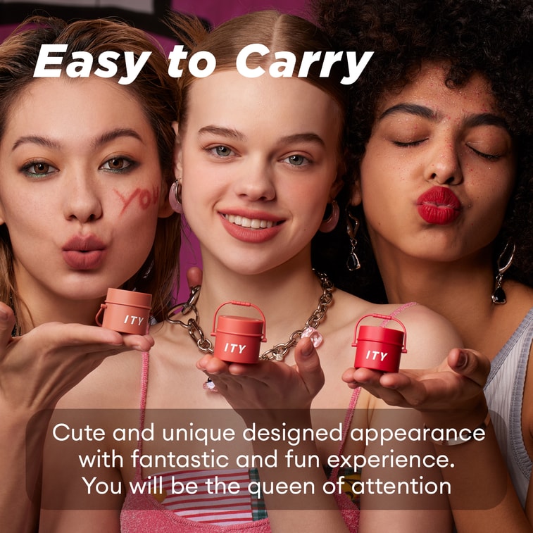 【赠品】InToYou【海外版】ITY桶装唇颊两用唇泥  慕斯质地 雾面哑光  6g  【大容量】【最热卖】 3