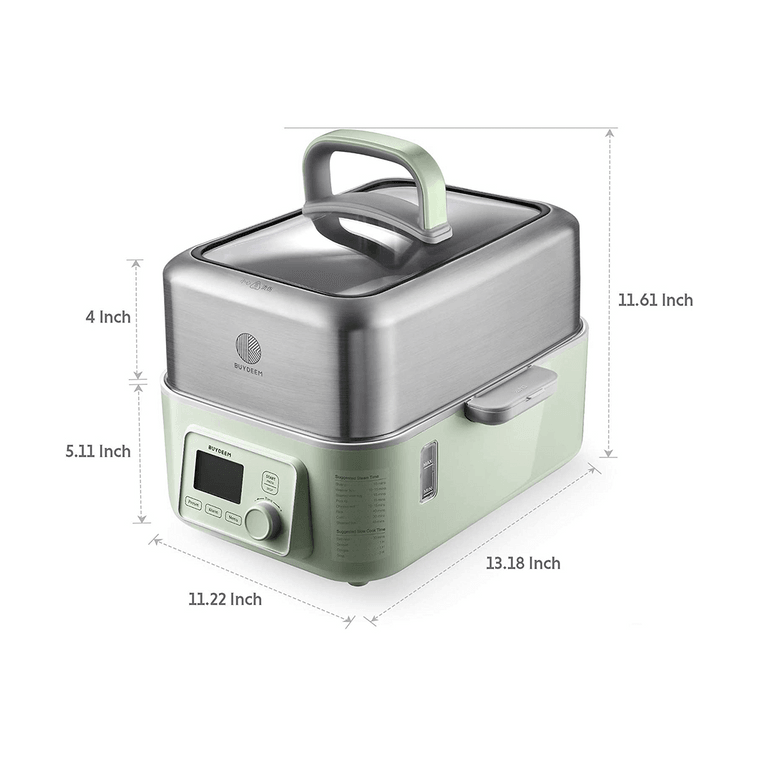 BUYDEEM北鼎 家用多功能隔水蒸燉鍋電蒸籠 智慧預約保溫 急速上汽 5L G563 #淺杉綠 聖誕新年情人節父親節母親節禮物 7