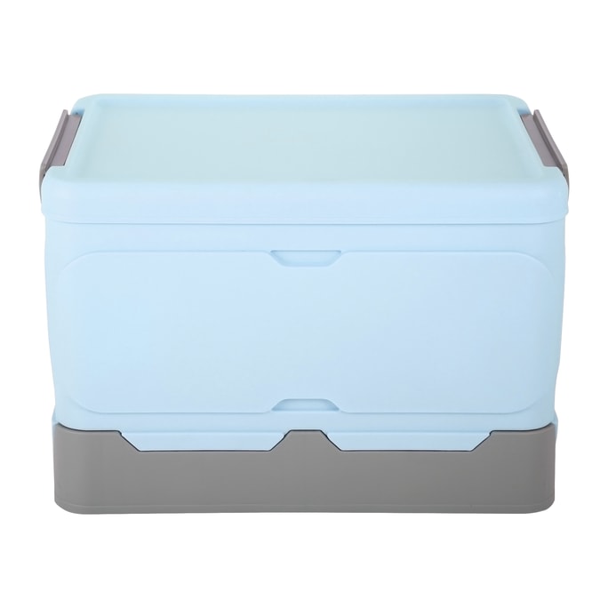 折叠收纳盒 ROSELIFE 适合书本 零食 玩具等的储物盒 便携家用 汽车收纳箱 13.5" X 9.0" X9.0" 中号蓝