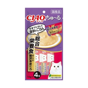 【日本直送】CIAO キャットトリーツ ちゅるソフトミートペースト うるおいキャットスティック 高級本まぐろ 14g×4個