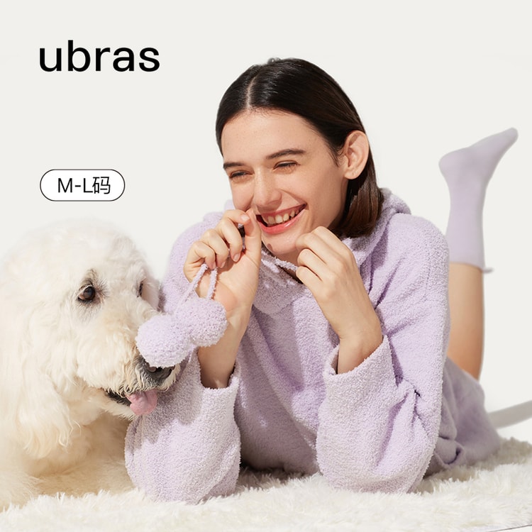 ubras Accompanying Pets Cat Ears Pattern Lounge Wear Set Pajamas Light  Green S 