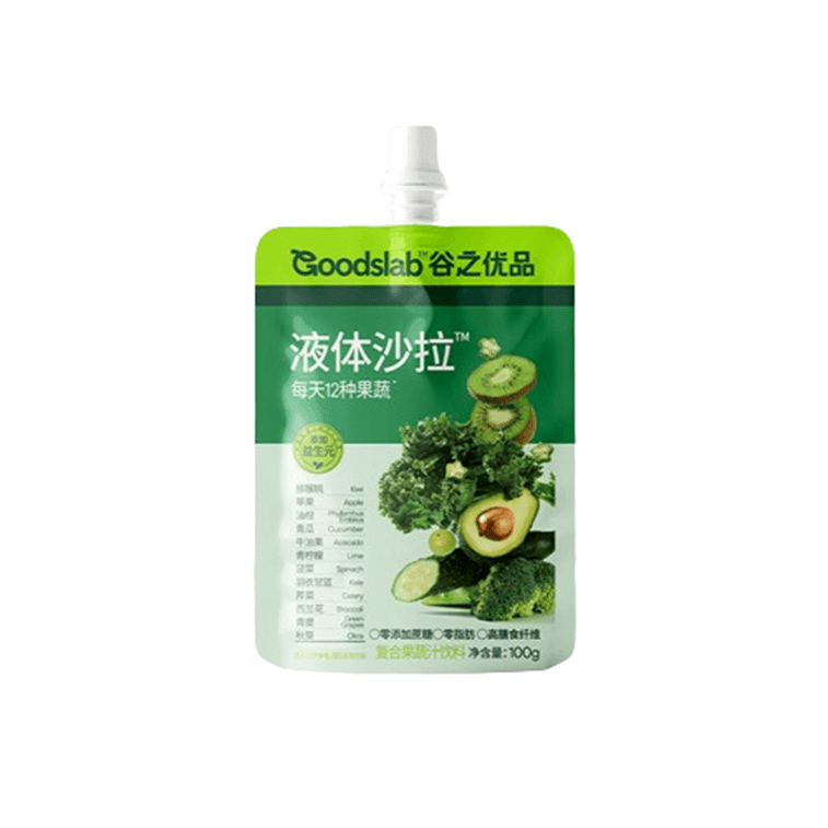 【中國直郵】 谷之優品液體沙拉 混合水果蔬果汁斷代餐NFC膳食纖維100g/袋