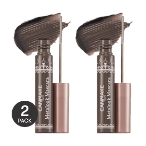 Metalook Mascara #03 Sweet Black 0.14oz*2 packs 【Clump-Free Defined Lashes】【Ultra-Fine Metal Wand】【Waterproof & Smudge-Proof】