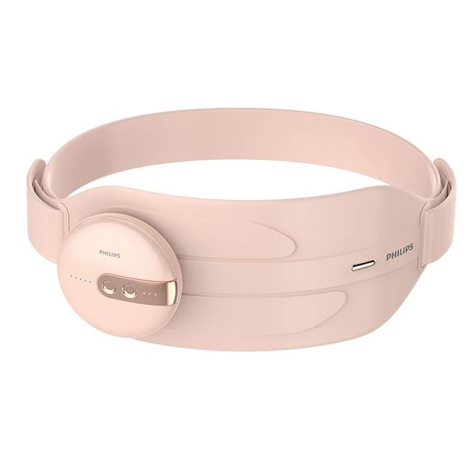 【中国直邮】 飞利浦 暖腰带大姨妈肚子疼神器送女生礼物暖宫缓解痛经热敷按摩仪  浪漫粉