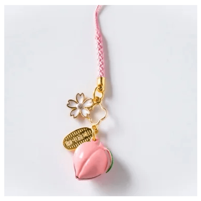 Kibikoya Limited Edition Peach Charm No.6 Little Sakura Peach Bell