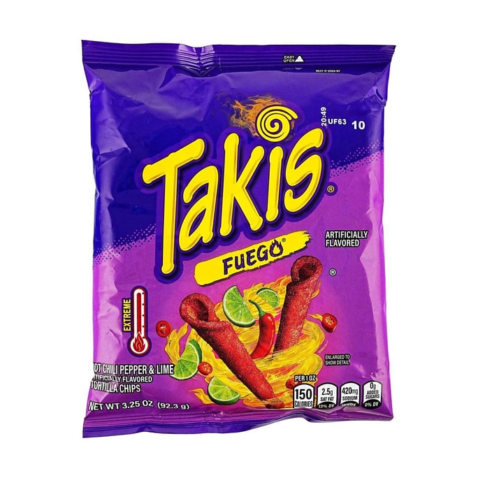 Takis Fuego 辣椒青檸口味玉米脆薯條 92.3g
