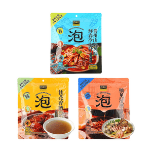 盒马 匠酱好 贵州山野风味鲜舂冷泡汁+桂花香糟冷泡汁+柚见清酒冷泡汁 800g【3口味组合装】【新鲜冷泡】