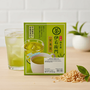 Iemon Instant Green Tea Genmaicha Stick 30p, 0.84 oz【Add Uji Matcha Powder】