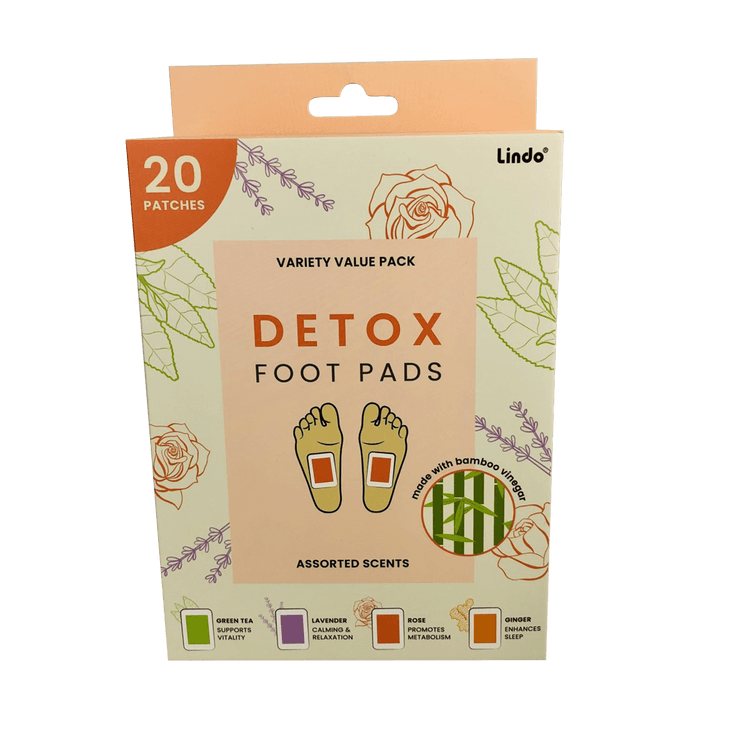 LINDO Detoxifying Foot Pads Variety Value Pack (20 patches/box) - Assorted  Scents: Green Tea Lavender Rose or Ginger - Yamibuy.com