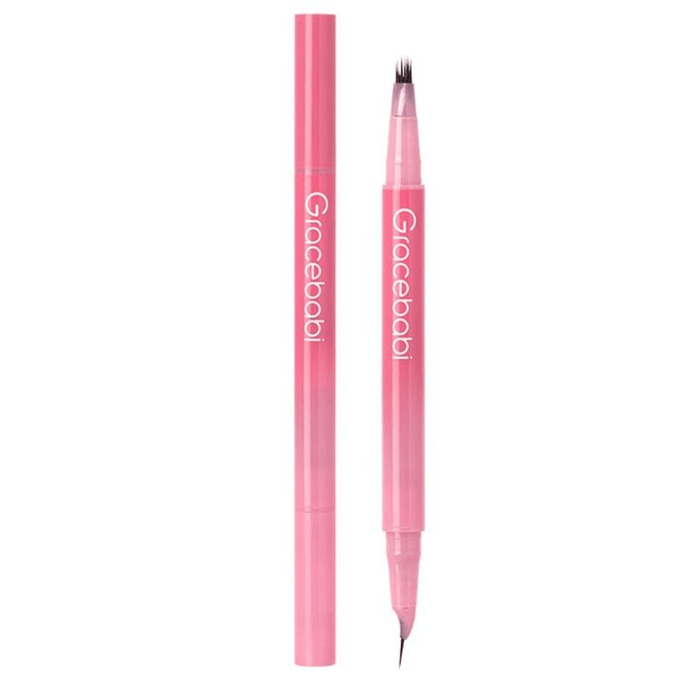 【中国直邮】 Gracebabi 眉笔双头多叉水眉笔枫糖棕色1支*1盒