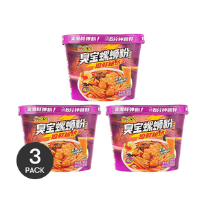 臭宝 冲泡螺蛳粉 湿粉 桶装 309g *3【3份超值装】【爽滑鲜弹含卤蛋】