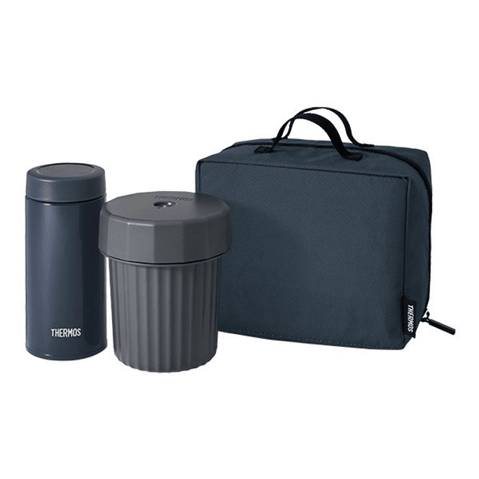 일본 THERMOS 보온병 국수 스프 별도의 단열 도시락 JEC-1000 네이비 블루 360ml