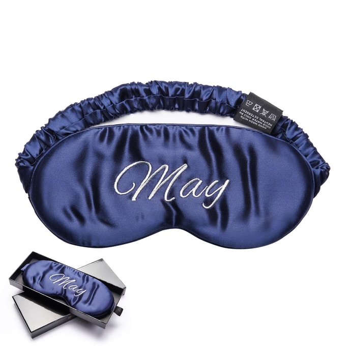 22 Momme 100% Mulberry Silk Sleep Eye Mask - Birthday Series (May)