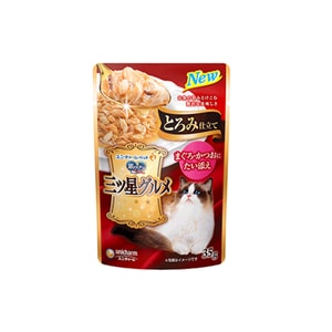 [일본 직배송] 유니참 은수저 삼성 고메밀팩 고양이간식 웨트푸드 두꺼운 참치와 가다랑어 35g