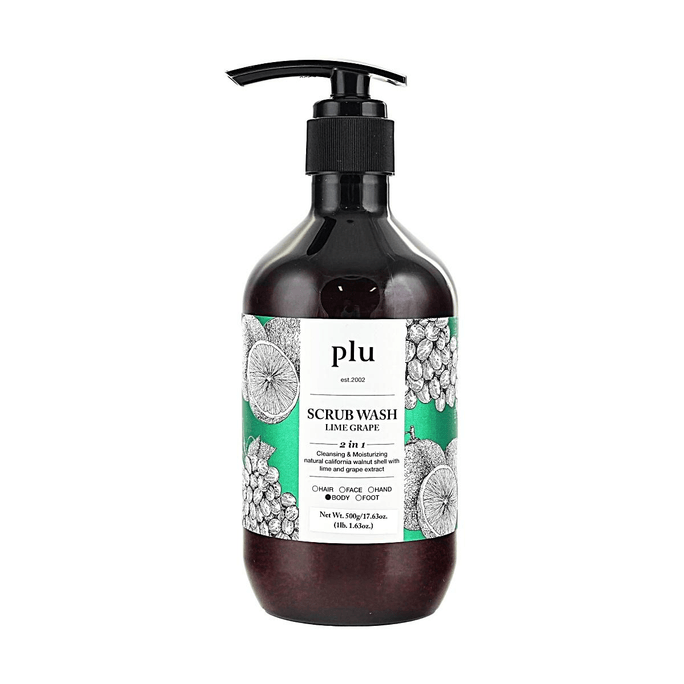 라임 포도향 스크럽 바디워시, 부드러운 각질 제거, 510ml (17.6oz)