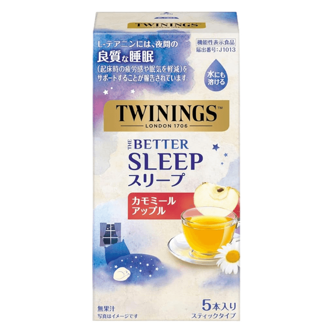 【日本直郵】 日本 片岡物產 片岡 川寧助眠茶 洋甘菊蘋果口味 5條裝