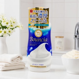 日本COW牛乳石鹼 BOUNCIA 浓密泡沫沐浴乳 美肤沐浴露 牛奶花香 480ml @COSME大赏第一位