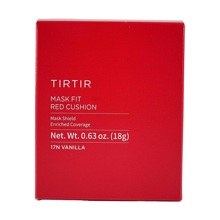韓國TIRTIR媞樂媞樂 紅墩墩氣墊粉底 持久定妝遮瑕 輕薄水潤服帖 SPF40·PA++ 18g 72小時光滑遮瑕防脫妝 美白抗皺彈性 #17N Vanilla 香草白 3