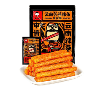 【中国直邮】农科院滇二娃云南苦荞辣条麻辣面筋非油炸网红怀旧解馋零食12小包装181g*1袋