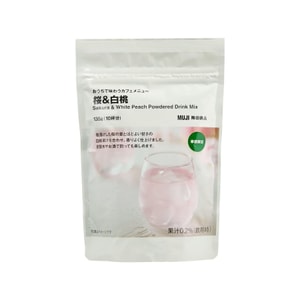 【日本直郵】 日本 MUJI 無印良品 家用咖啡館系列 櫻花白桃粉混合飲料 135 克