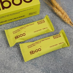 Double Layer Protein Bar, 0.88 oz*5 Honeydew Melon & Milk Flavor【6.3g Protein Per Stick】