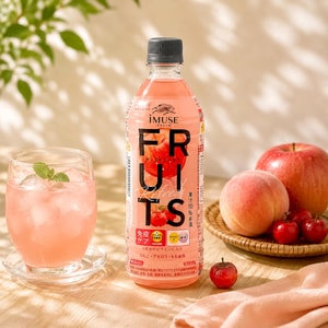 iMUSE Fruits Refresh Apple Mix Juice, Immune Care Decaf Drink with Plasma Lactobacillus & Vitamin C, 16.91 fl oz