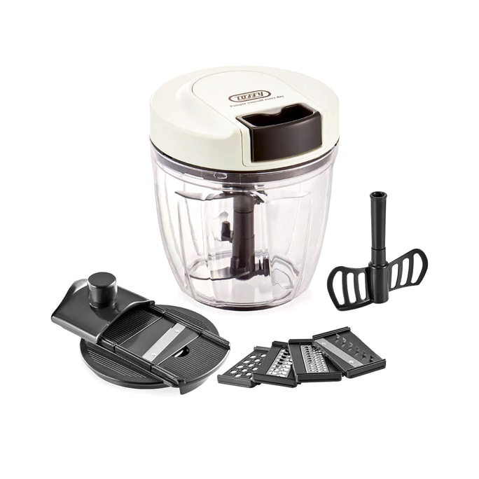 Multi-functional Portable Slicer 7-in-1 White Gray 12.5*14.5cm 900ml