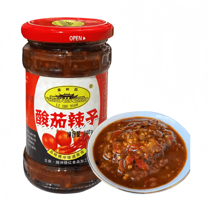 【中國直郵】 栗樹園 雲南騰沖特產樹酸茄辣醬240g*1瓶