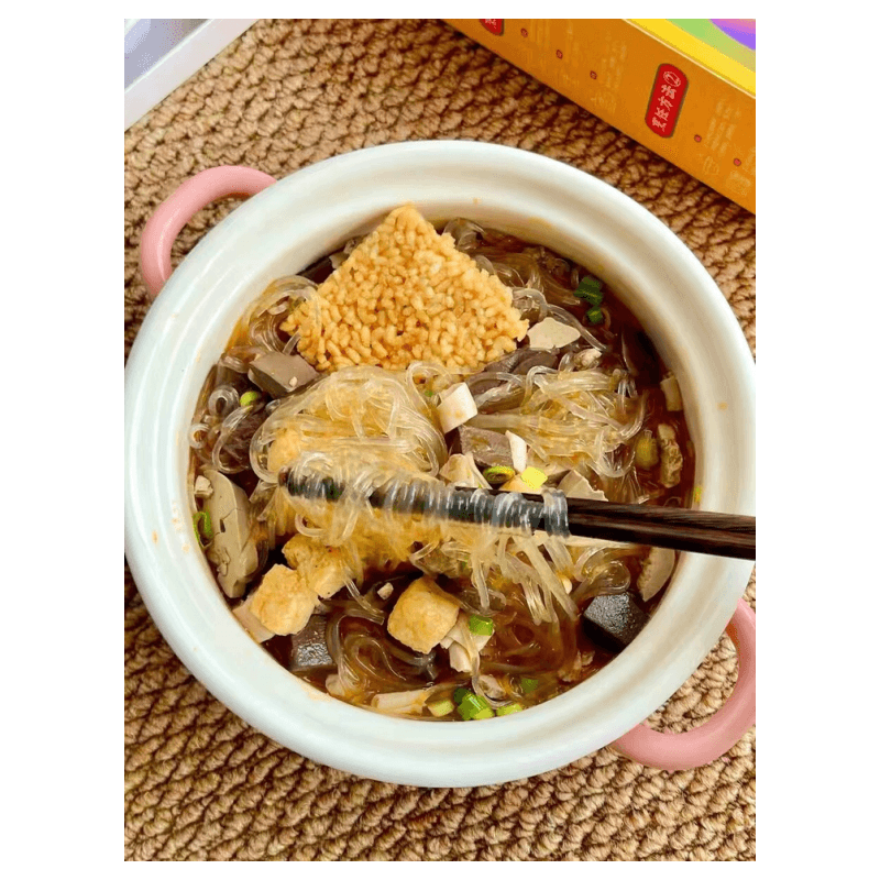 中国直送】 回味赞 本格鴨血粉絲スープ 即席春雨 具材付き 199g×3袋 - Yami